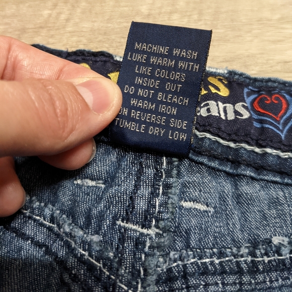 Angels Dark Wash Straight Leg Jeans - Picture 5 of 6